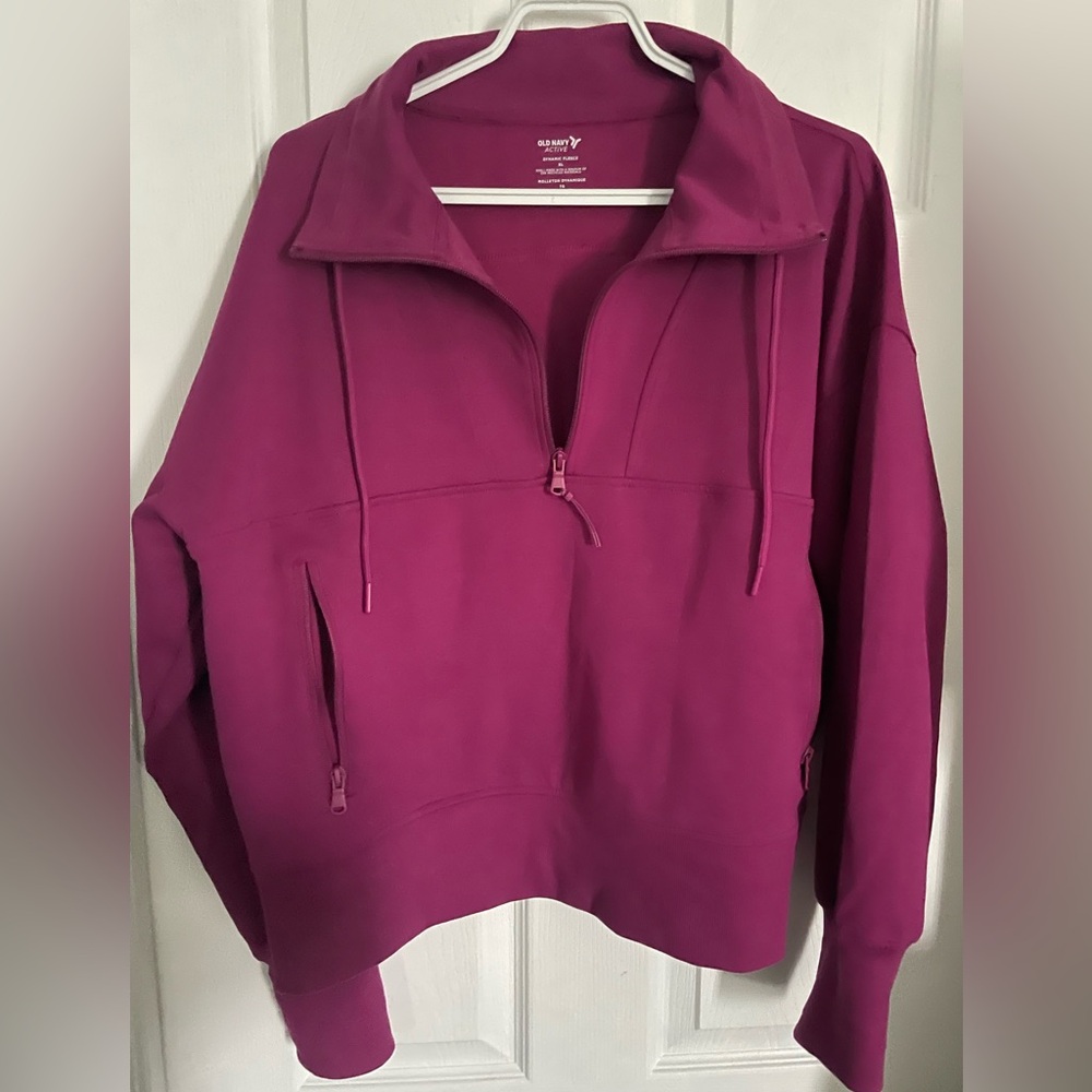 Women's Magenta Half-Zip Pullover by Old Navy